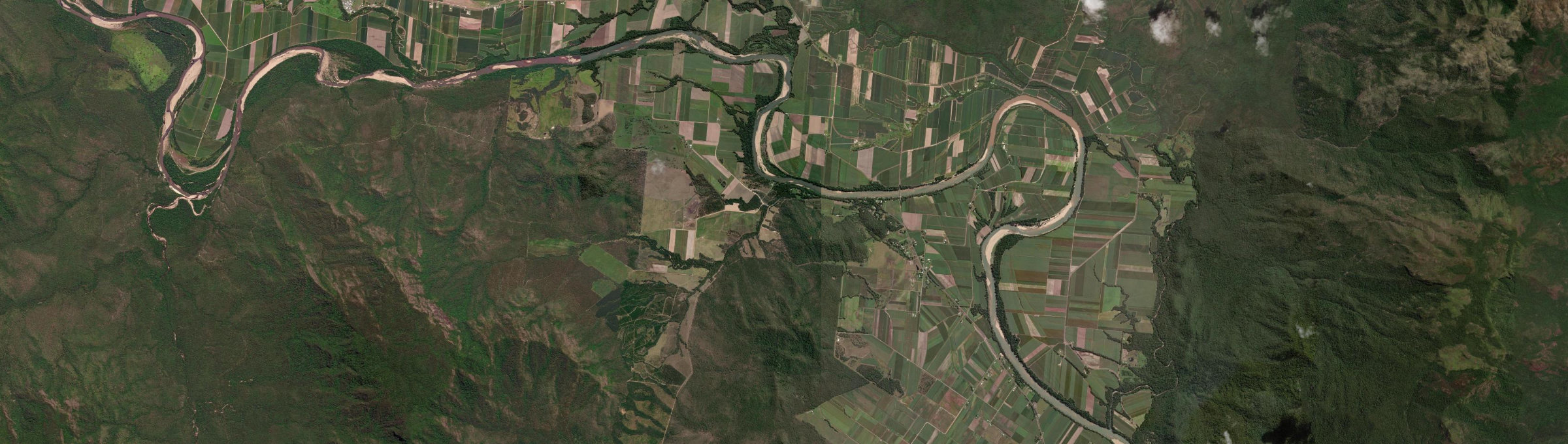Aerial view of Long Pocket, QLD