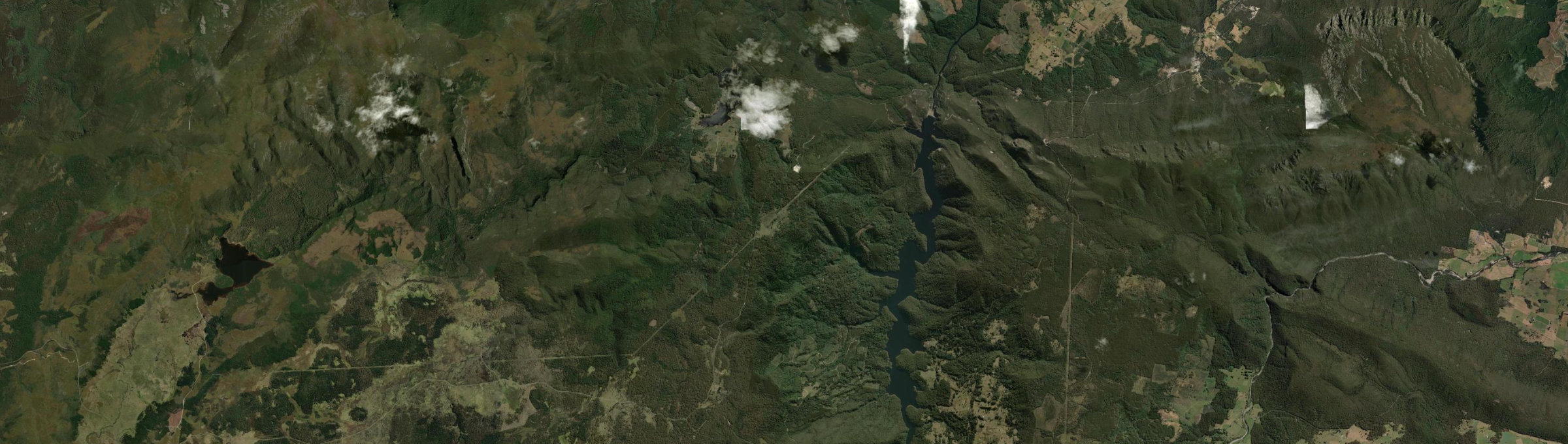 Aerial view of Moina, TAS