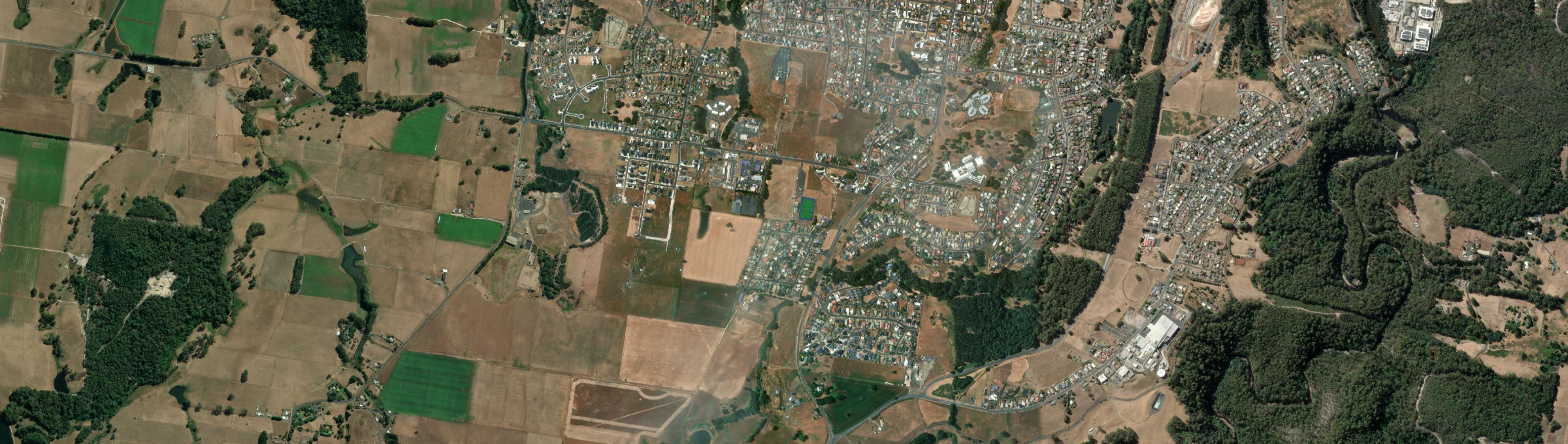 Aerial view of Downlands, TAS