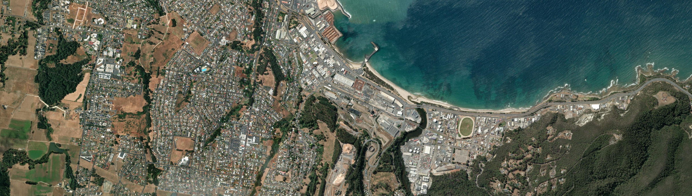 Aerial view of South Burnie, TAS