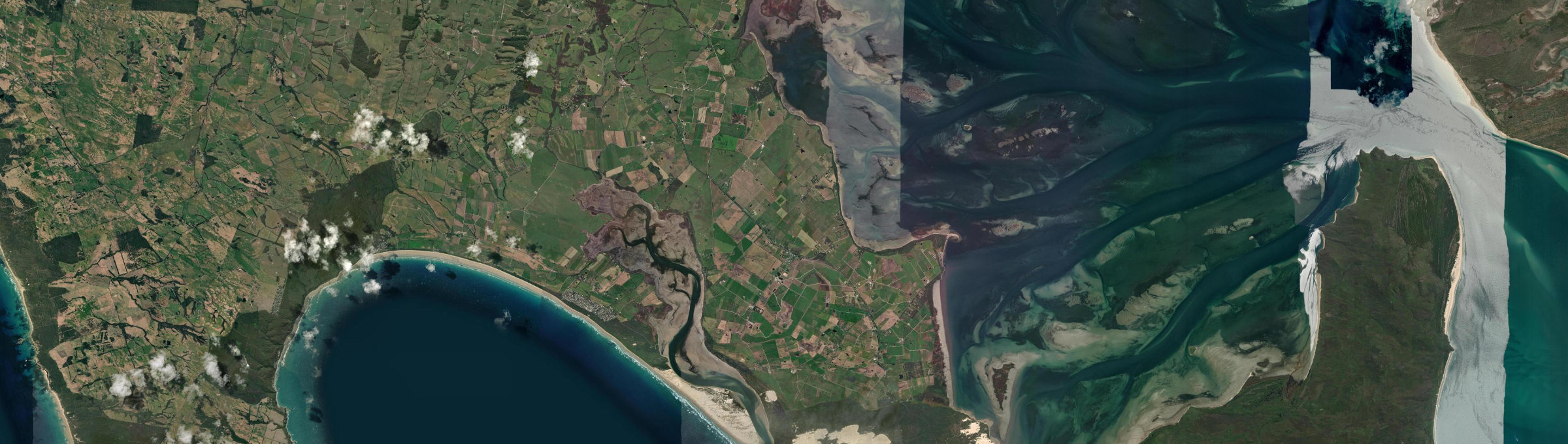 Aerial view of Yanakie, VIC
