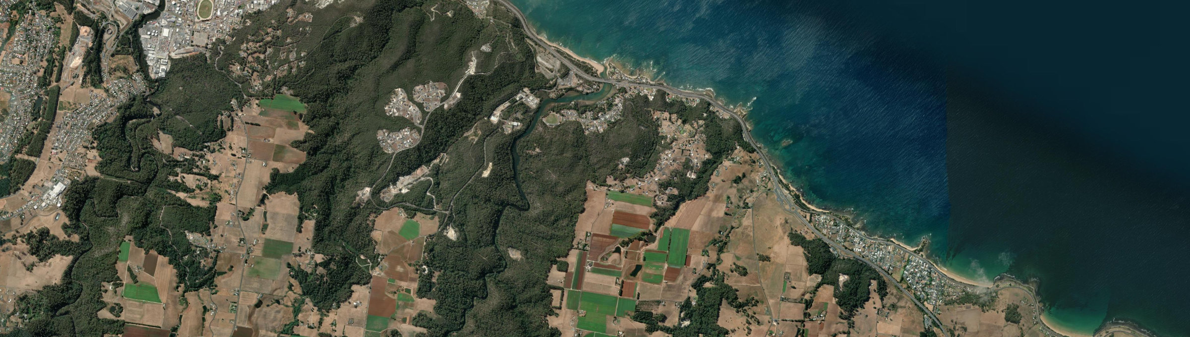Aerial view of Heybridge, TAS
