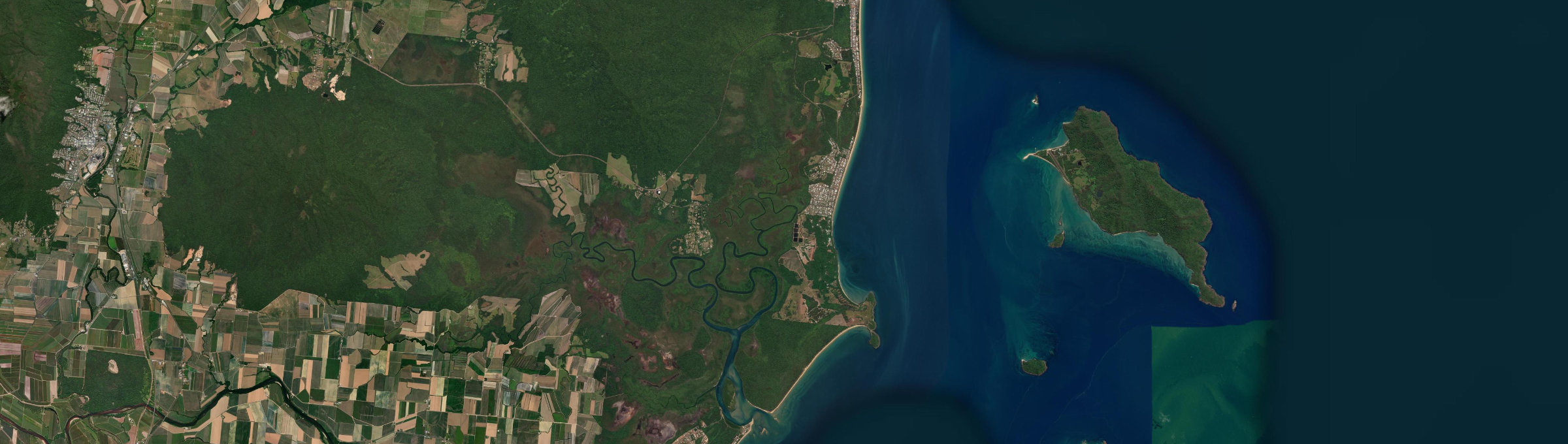 Aerial view of South Mission Beach, QLD