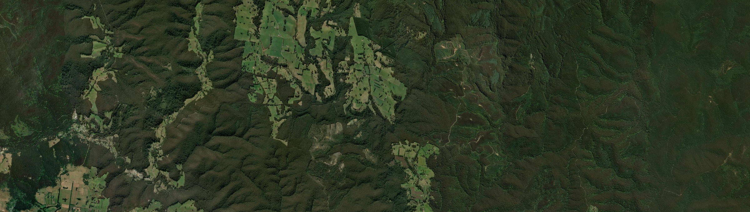 Aerial view of Icy Creek, VIC