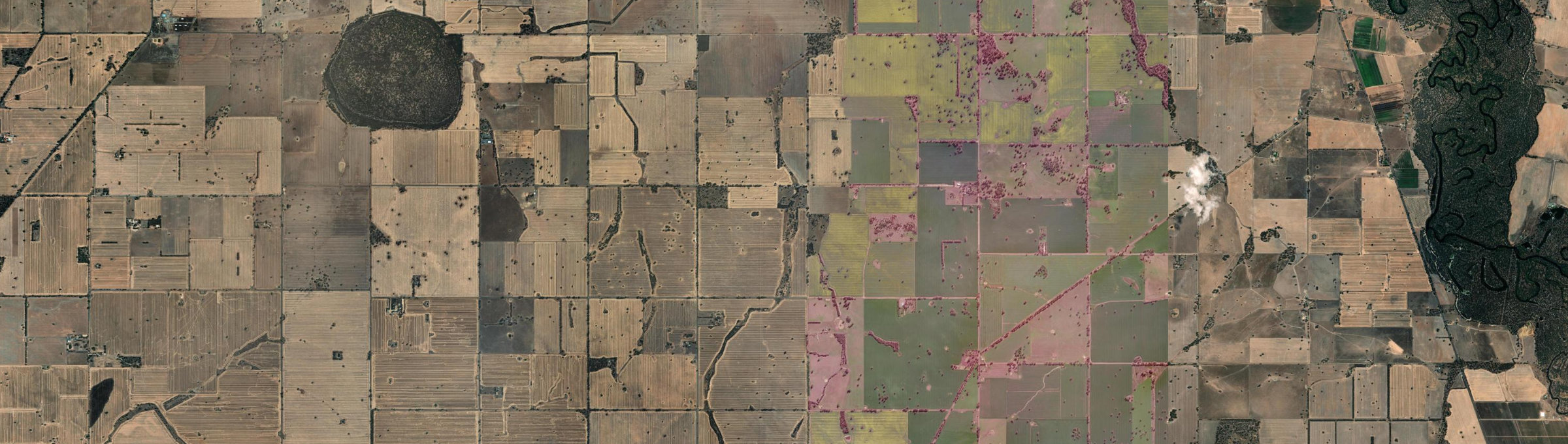 Aerial view of Boomahnoomoonah, VIC