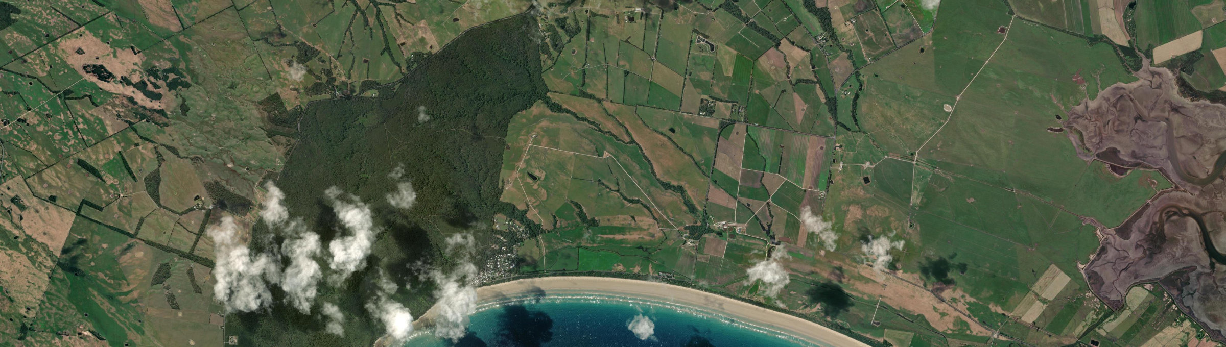 Aerial view of Waratah Bay, VIC