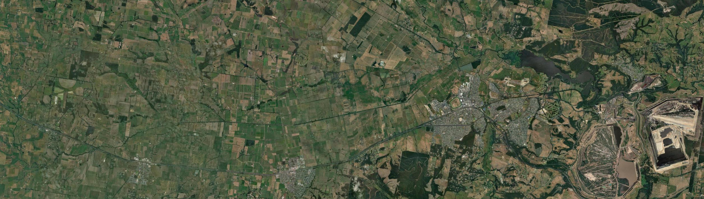 Aerial view of Trafalgar East, VIC