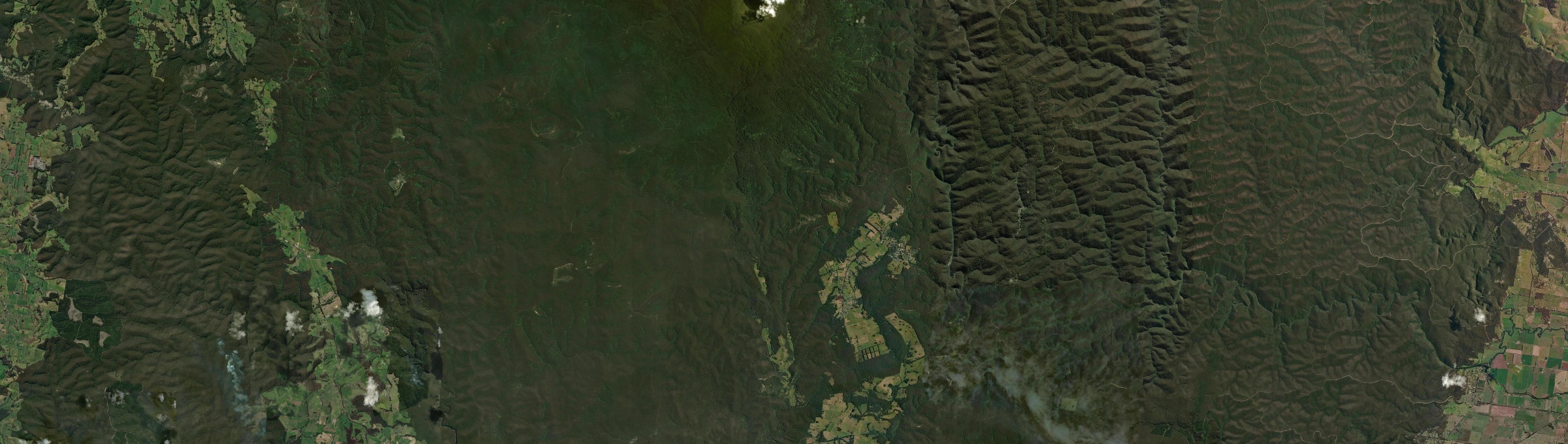 Aerial view of Caringal, VIC
