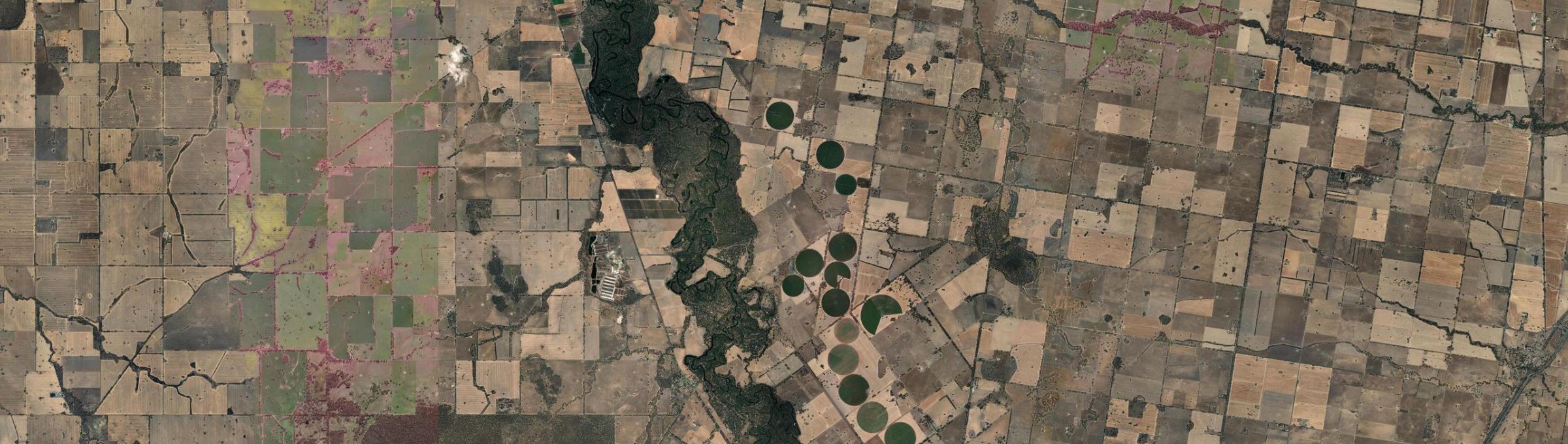 Aerial view of Peechelba East, VIC