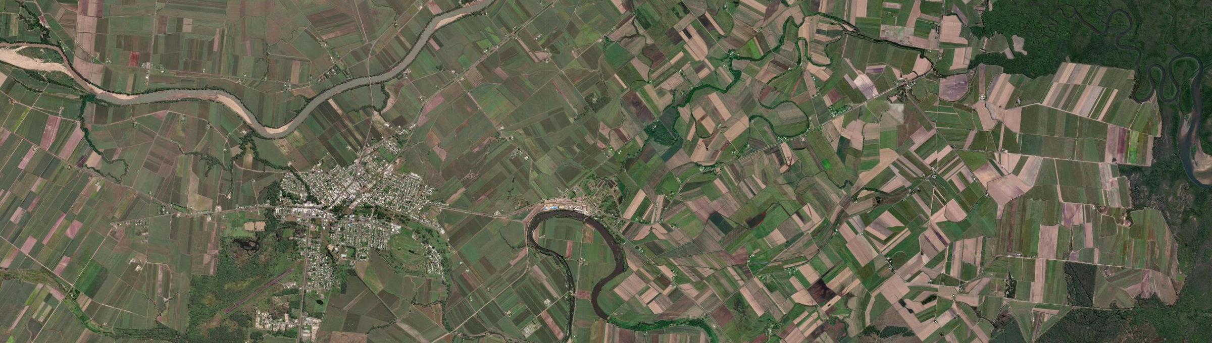 Aerial view of Victoria Plantation, QLD