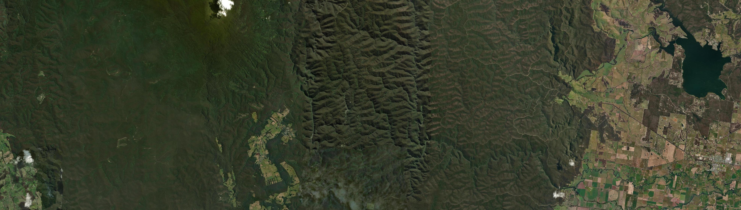 Aerial view of Walhalla, VIC