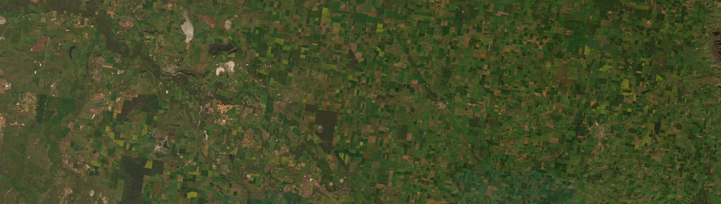 Aerial view of Ganmain, NSW