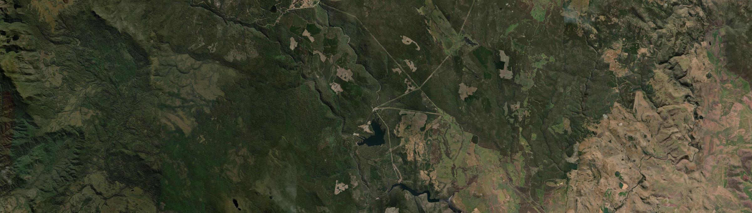 Aerial view of Wayatinah, TAS