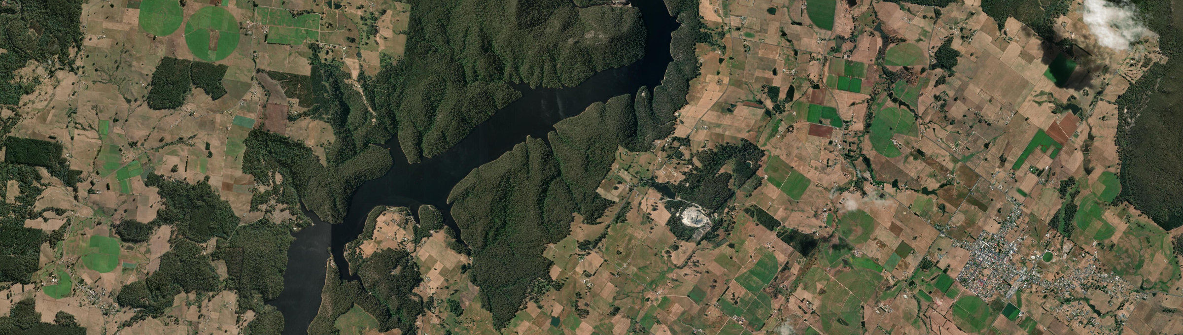 Aerial view of Nowhere Else, TAS