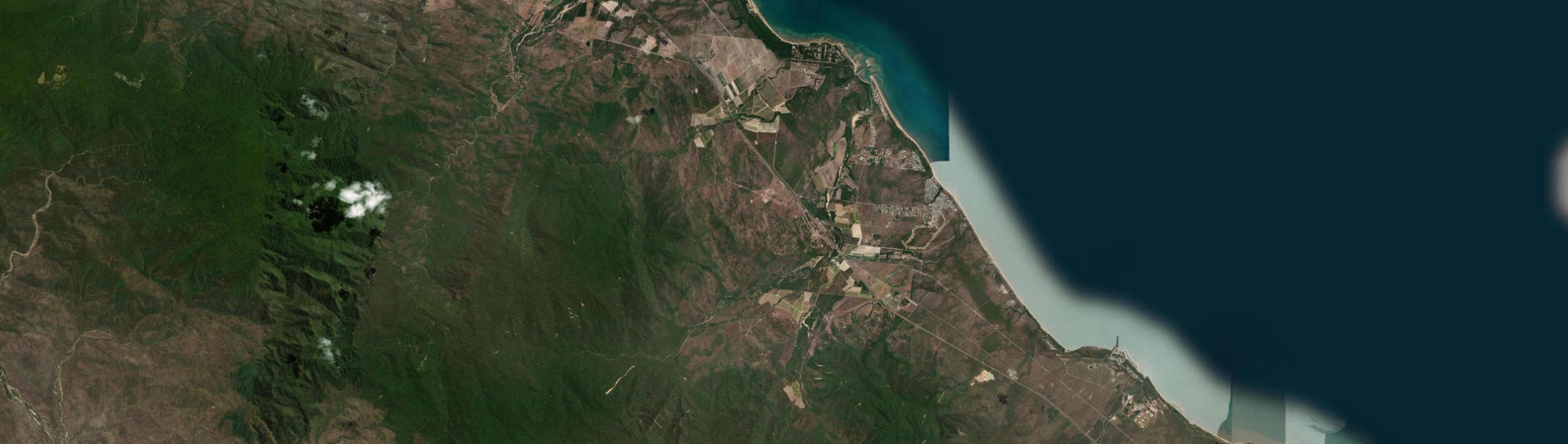 Aerial view of Rollingstone, QLD