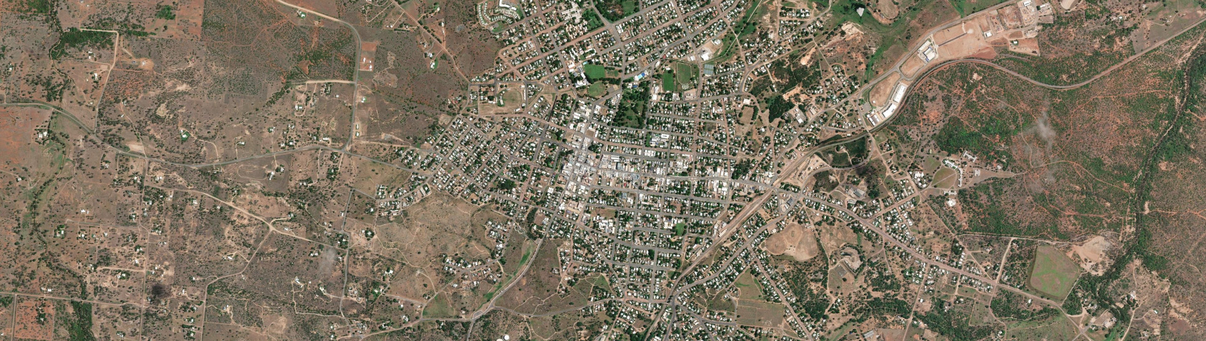 Aerial view of Charters Towers City, QLD