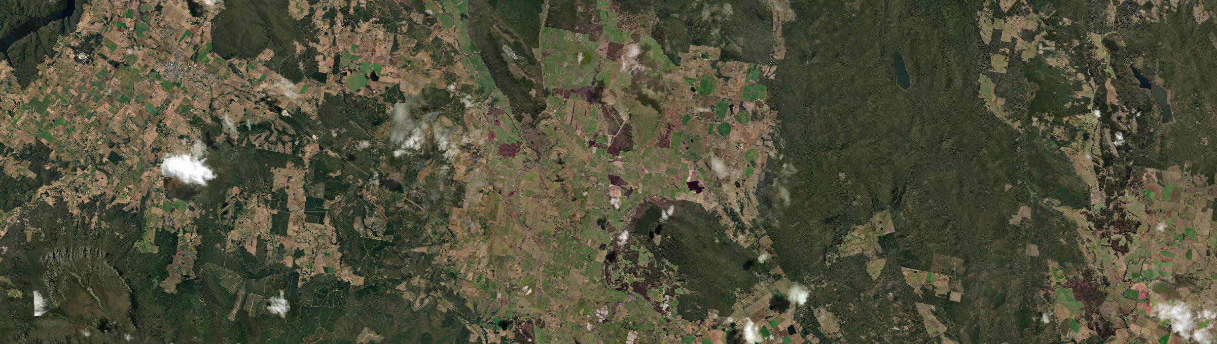 Aerial view of Elizabeth Town, TAS