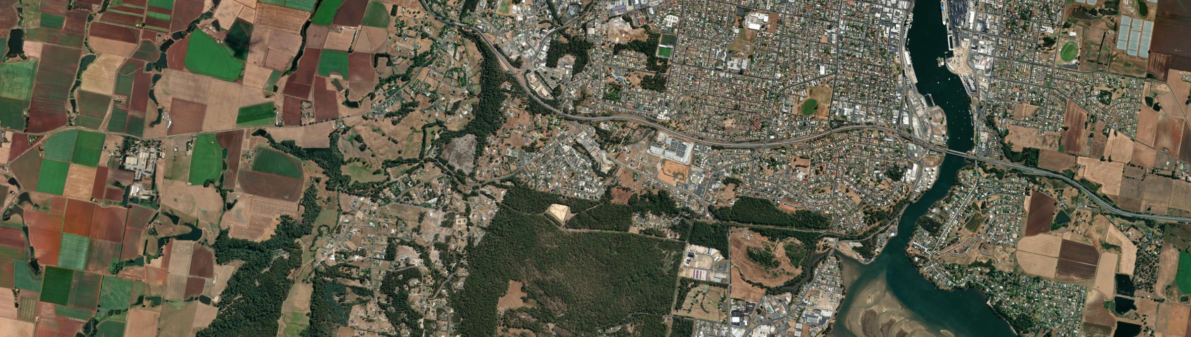 Aerial view of Stony Rise, TAS