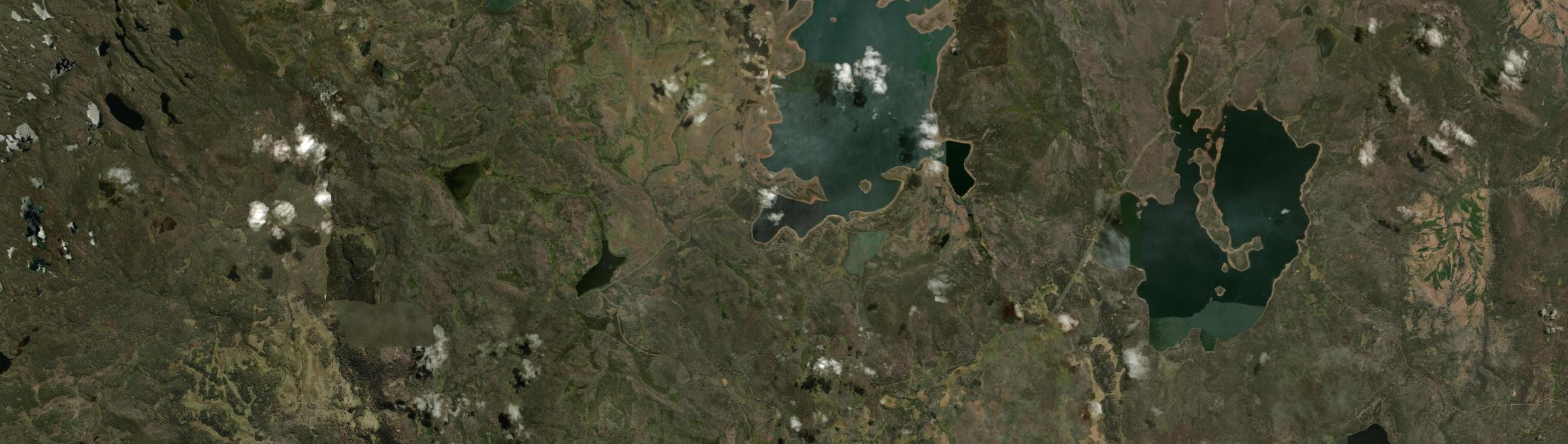 Aerial view of Miena, TAS