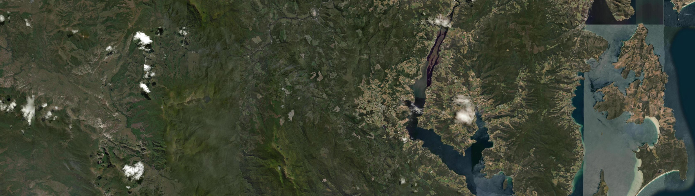 Aerial view of Geeveston, TAS