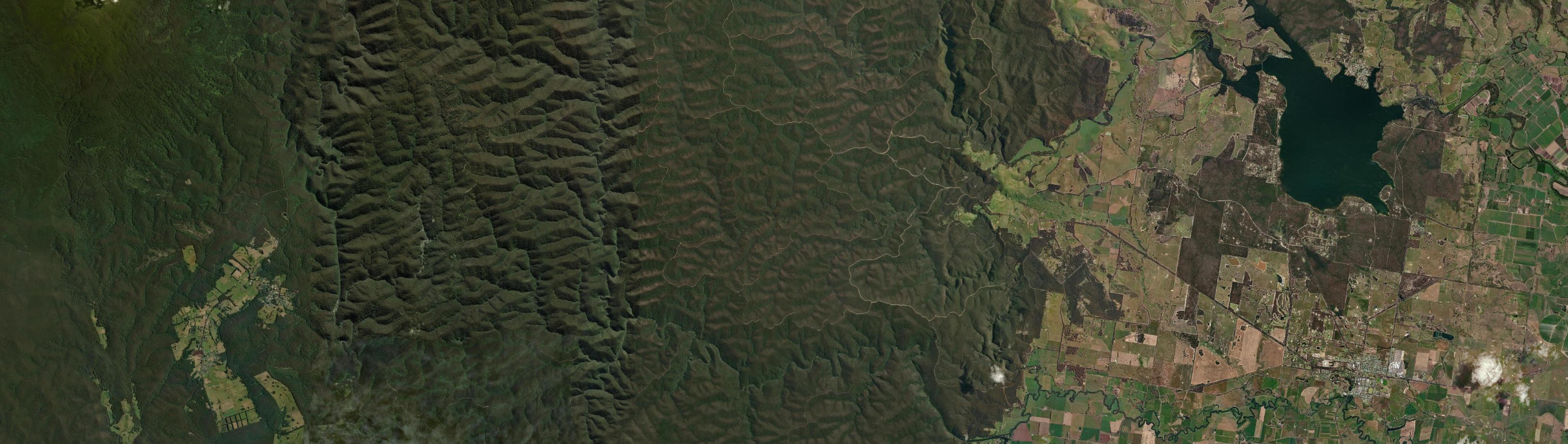 Aerial view of Walhalla East, VIC