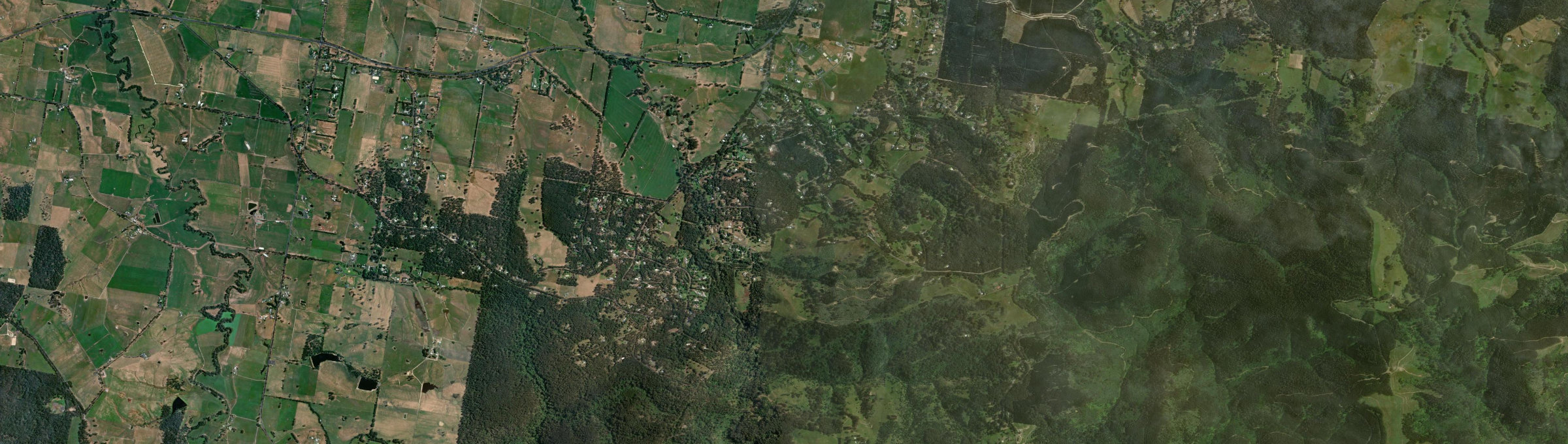 Aerial view of Jeeralang Junction, VIC