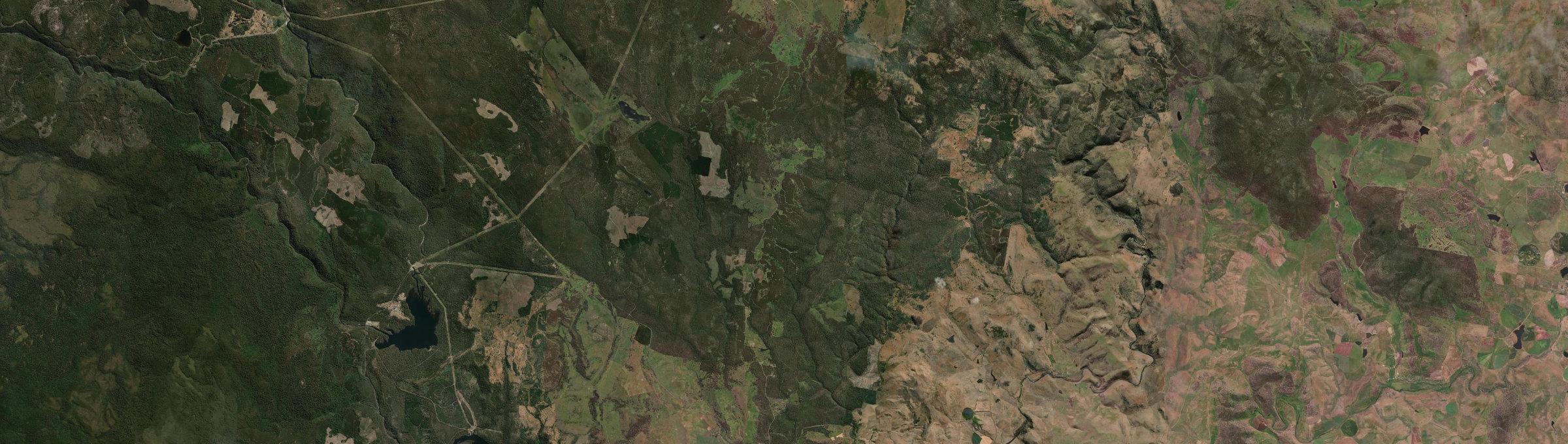 Aerial view of Strickland, TAS