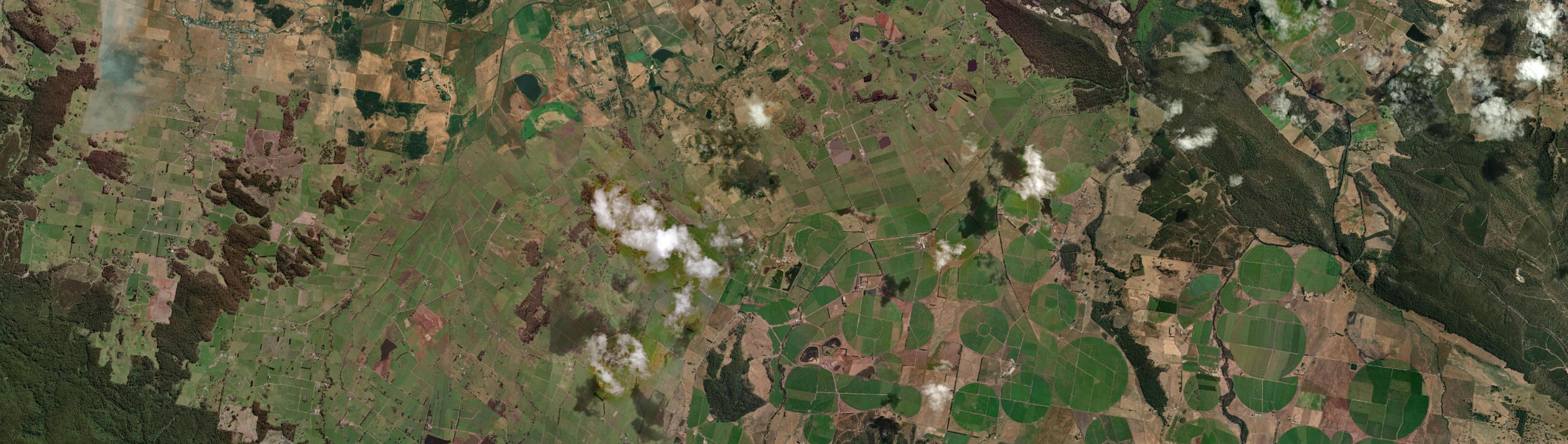 Aerial view of Dairy Plains, TAS
