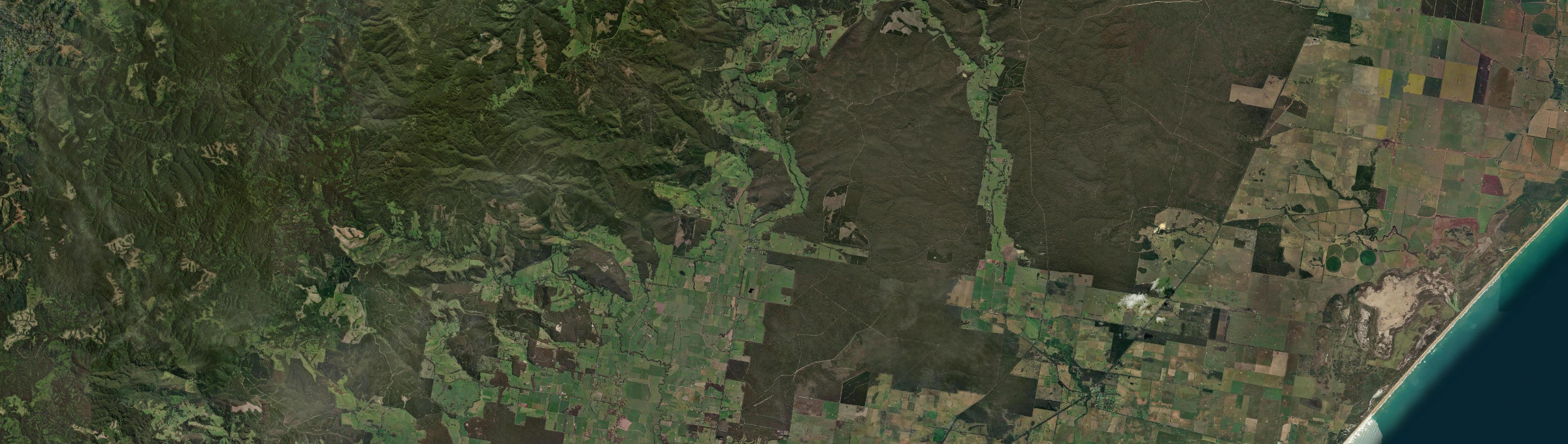 Aerial view of Won Wron, VIC