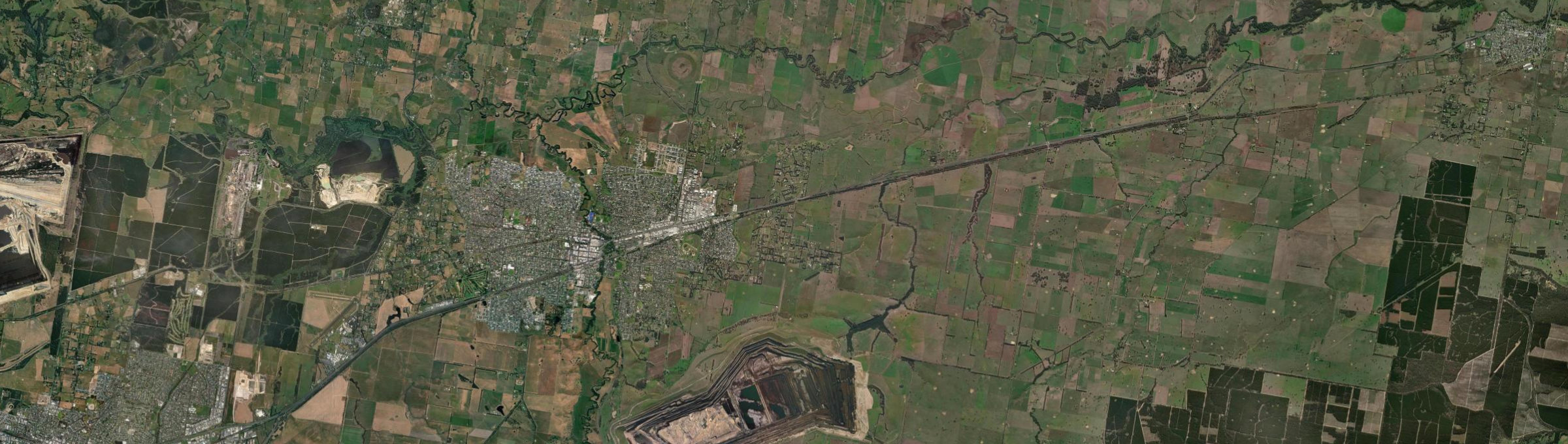 Aerial view of Traralgon East, VIC