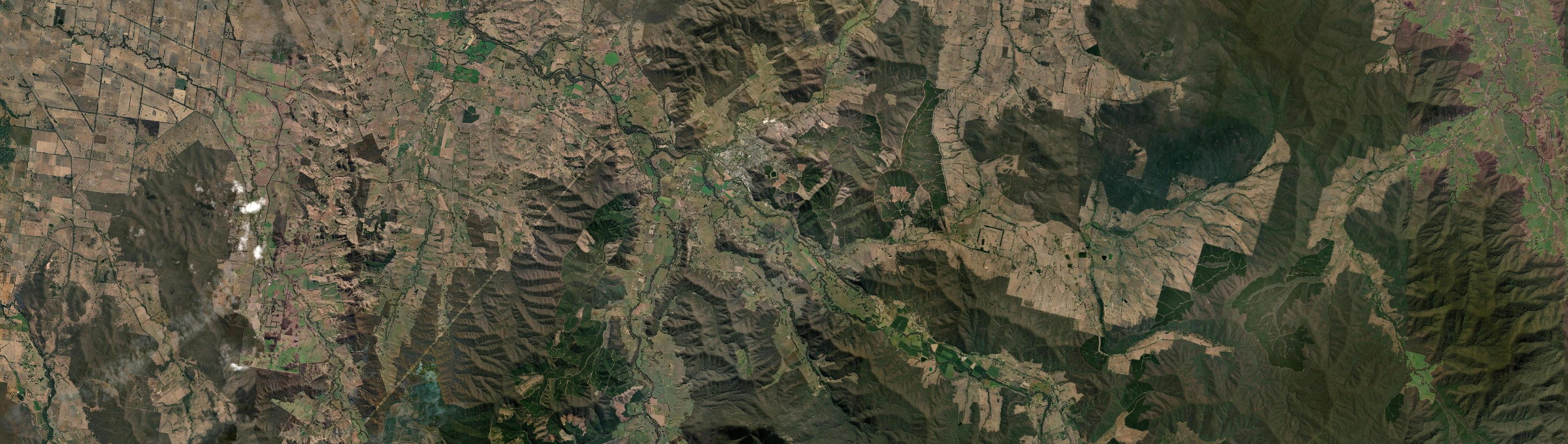 Aerial view of Myrtleford, VIC