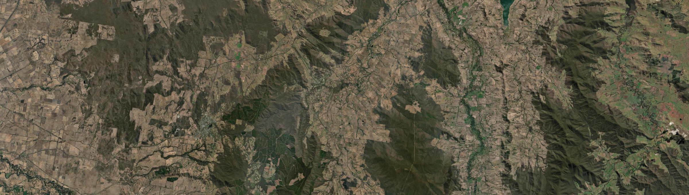 Aerial view of Yackandandah, VIC