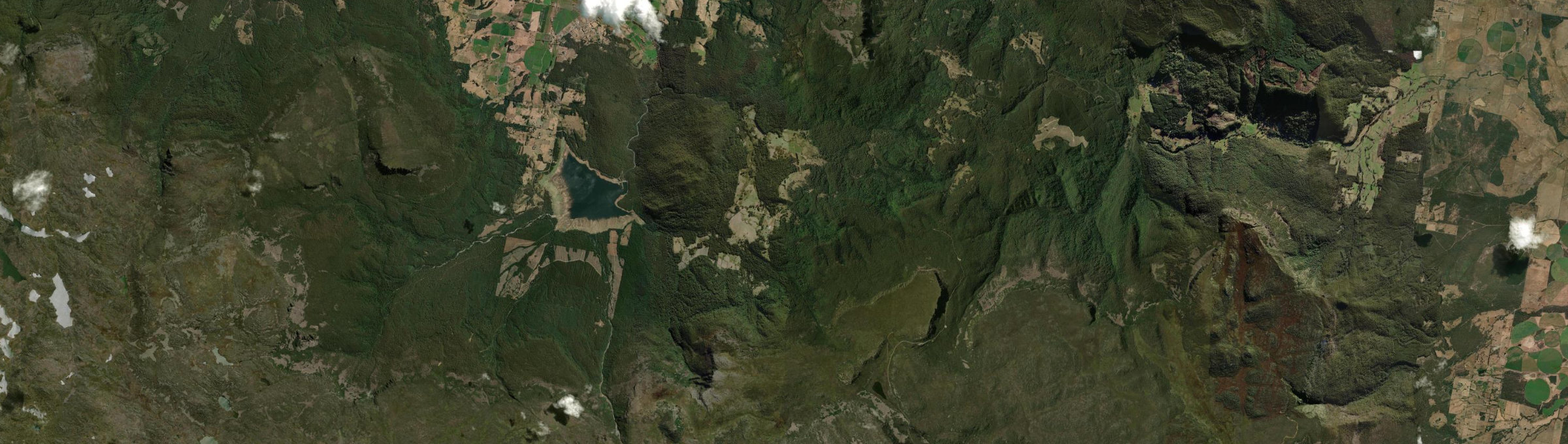 Aerial view of Jackeys Marsh, TAS