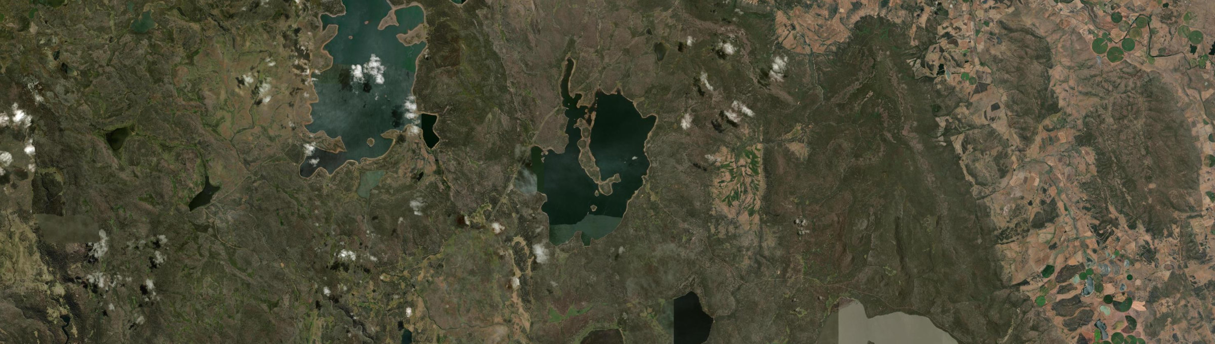 Aerial view of Arthurs Lake, TAS