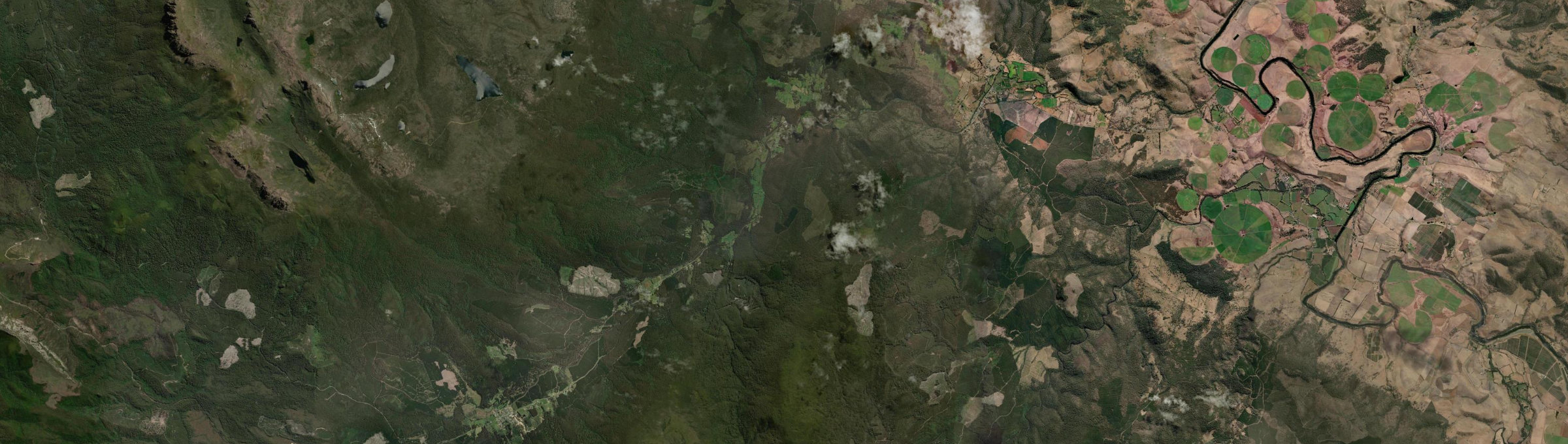 Aerial view of National Park, TAS