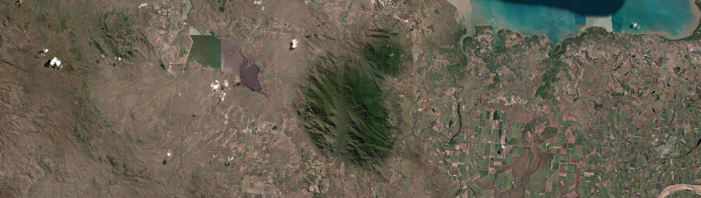Aerial view of Mount Elliot (Qld), QLD