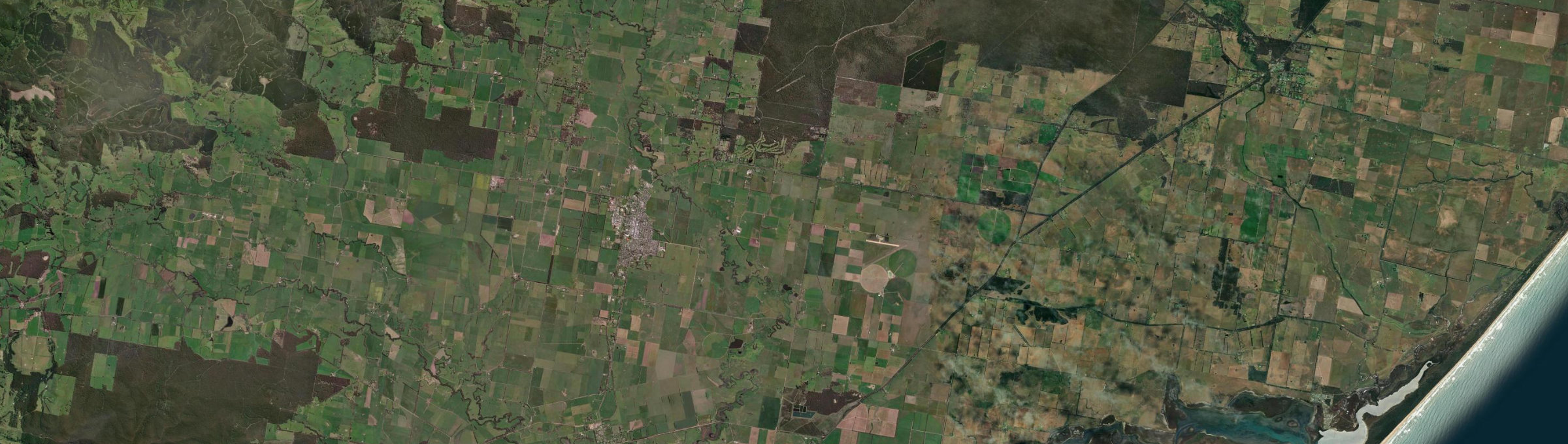 Aerial view of Yarram, VIC