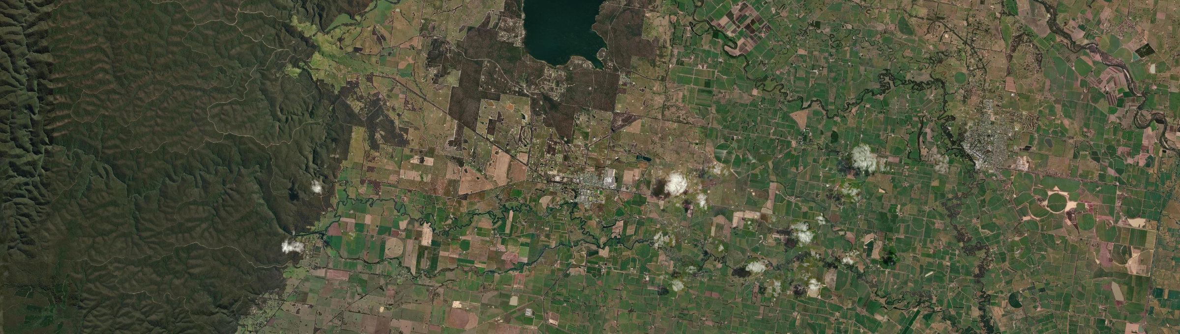 Aerial view of Heyfield, VIC
