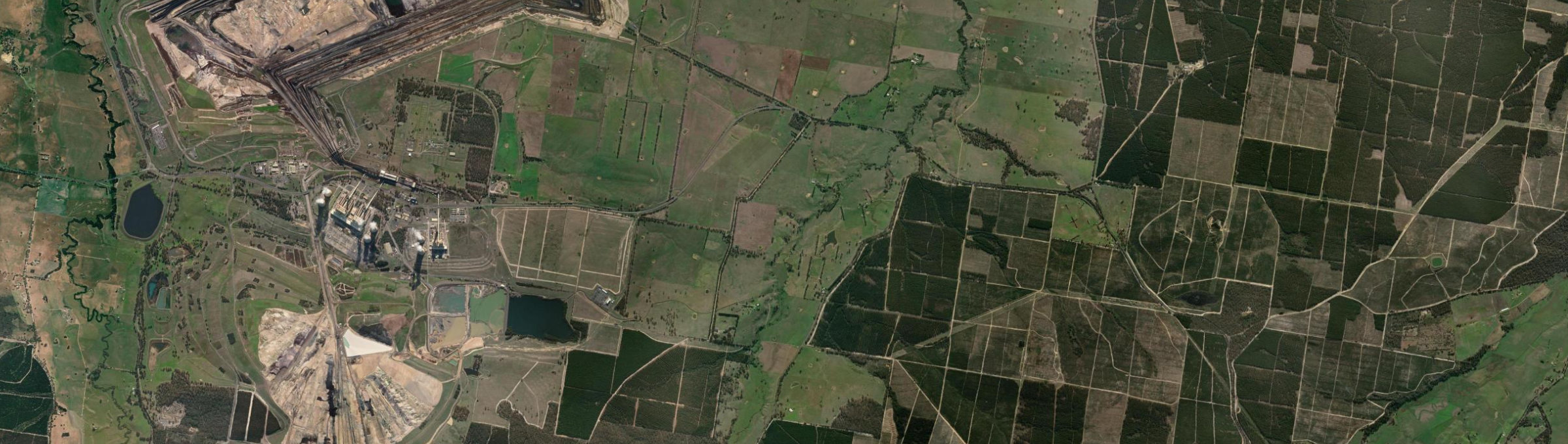 Aerial view of Flynns Creek, VIC