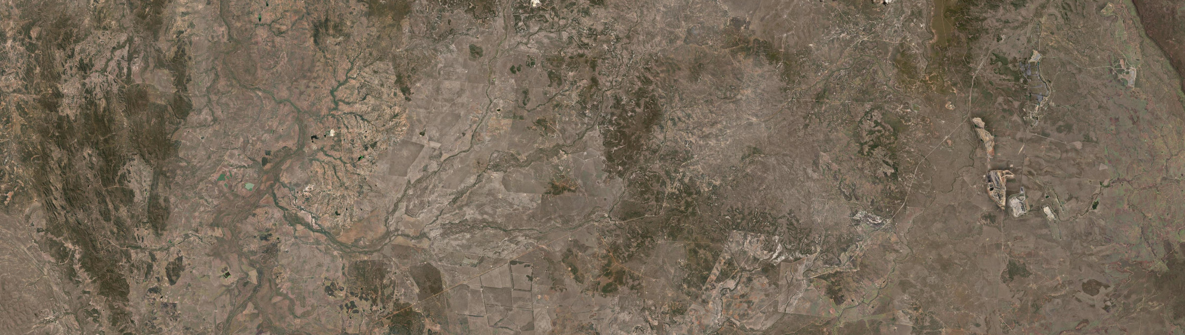 Aerial view of Mount Coolon, QLD