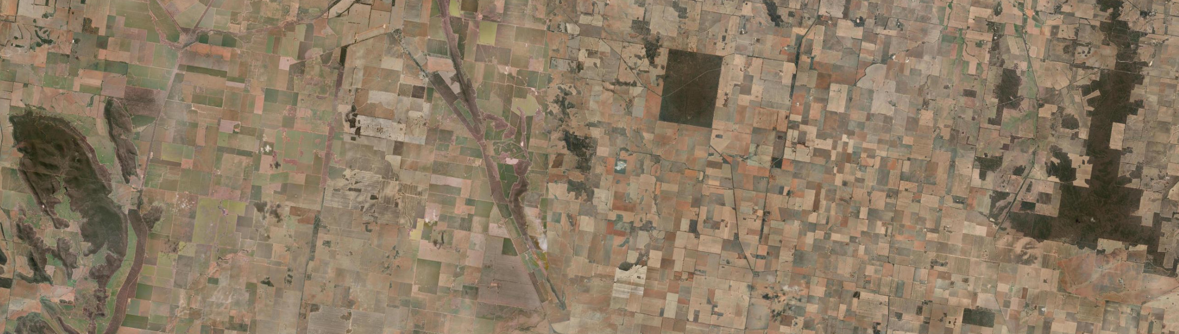 Aerial view of Walleroobie, NSW