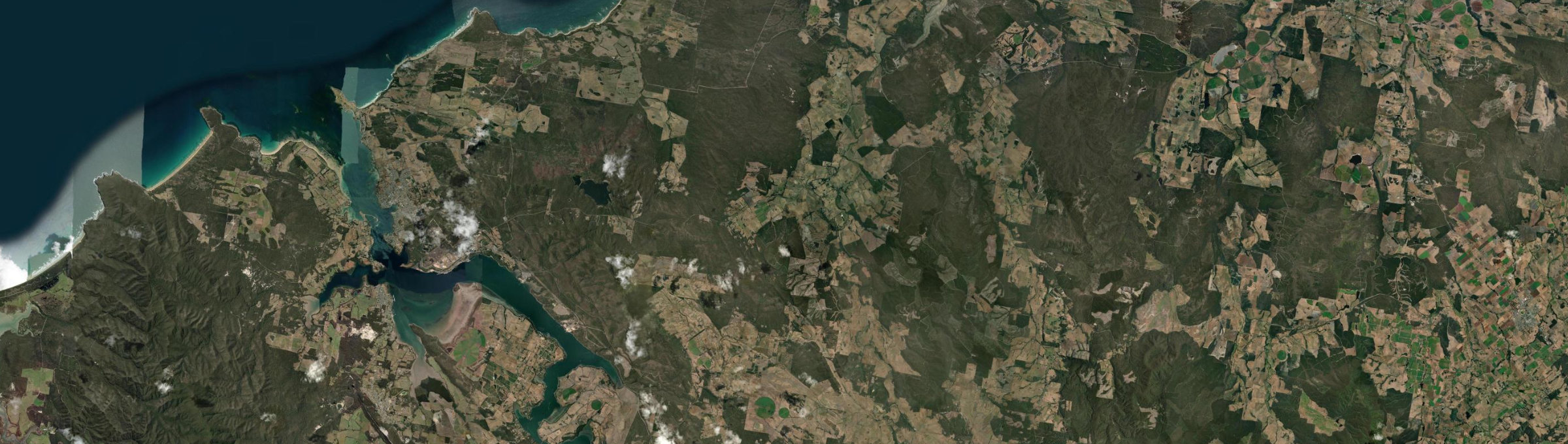 Aerial view of Pipers River, TAS