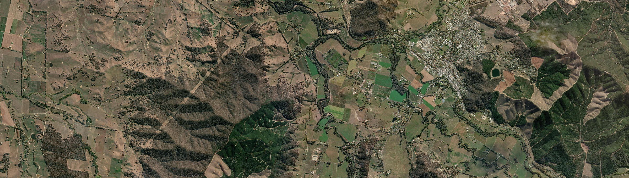 Aerial view of Merriang, VIC
