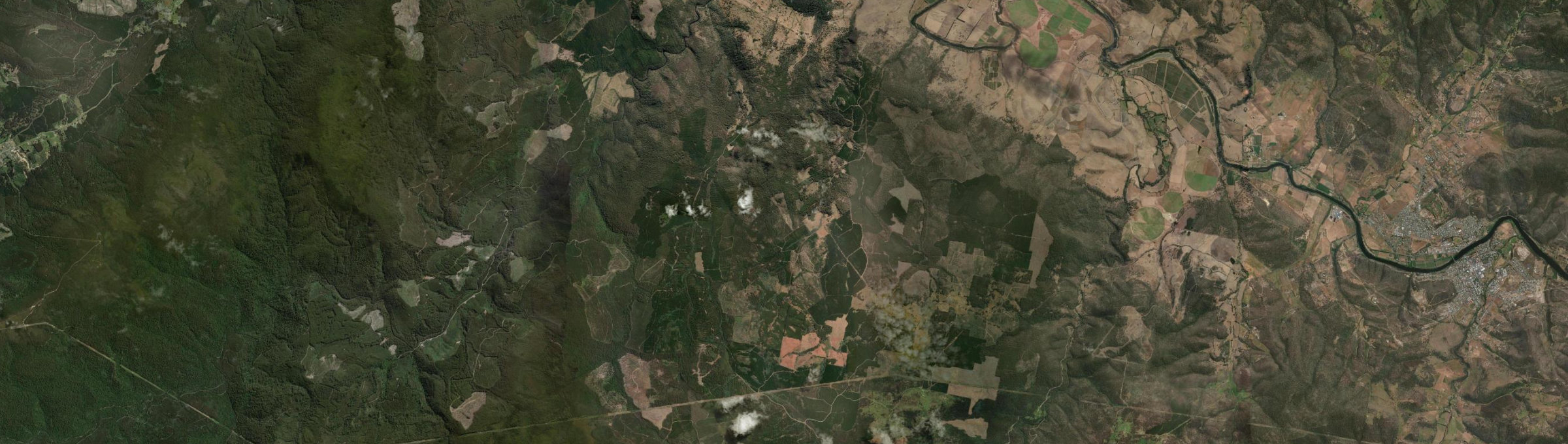 Aerial view of Uxbridge, TAS