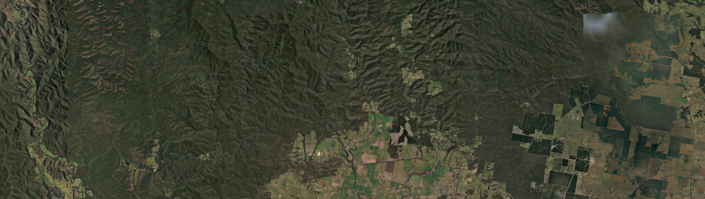 Aerial view of Valencia Creek, VIC