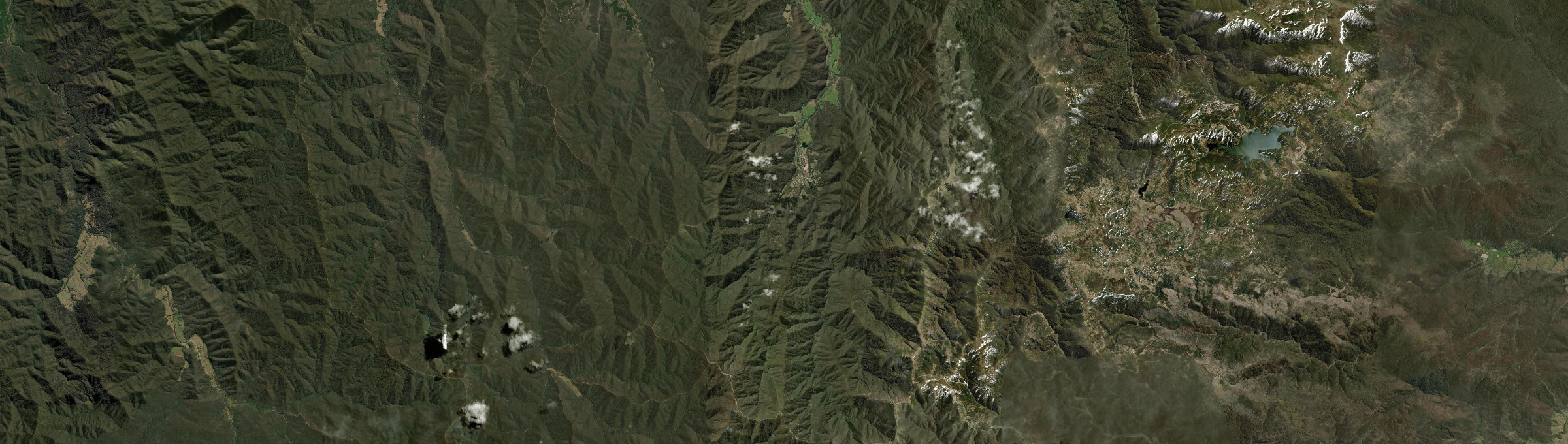 Aerial view of Harrietville, VIC