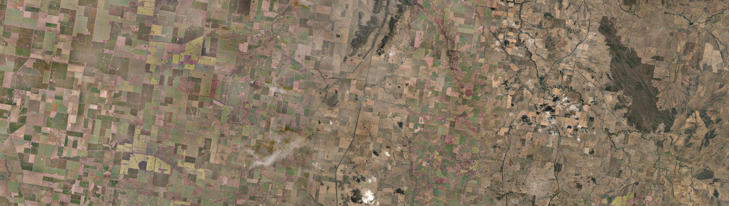 Aerial view of Yerong Creek, NSW