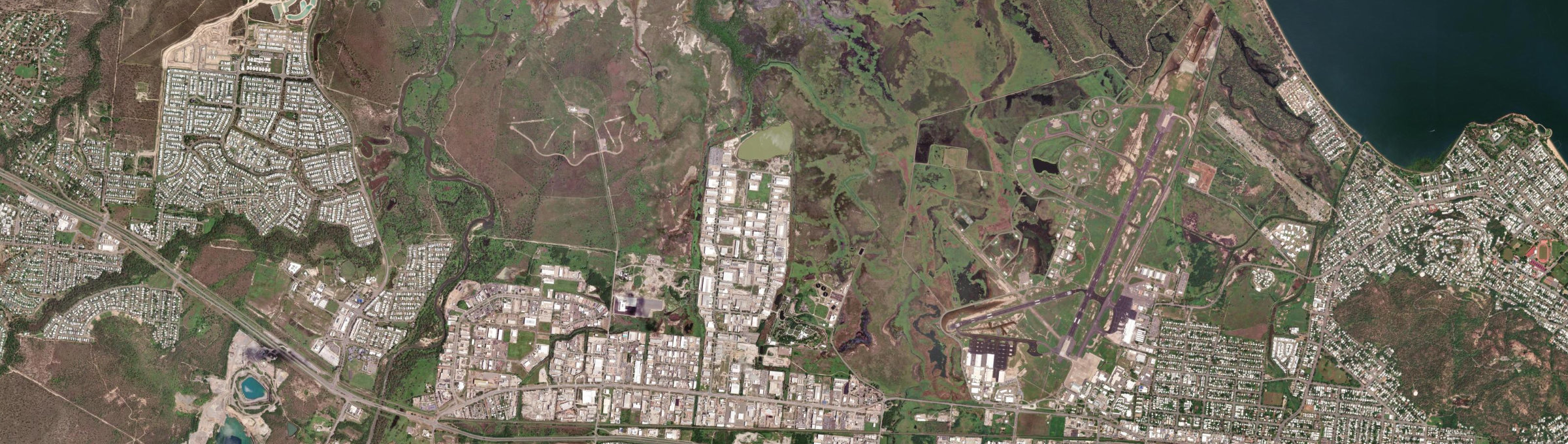 Aerial view of Mount St John, QLD