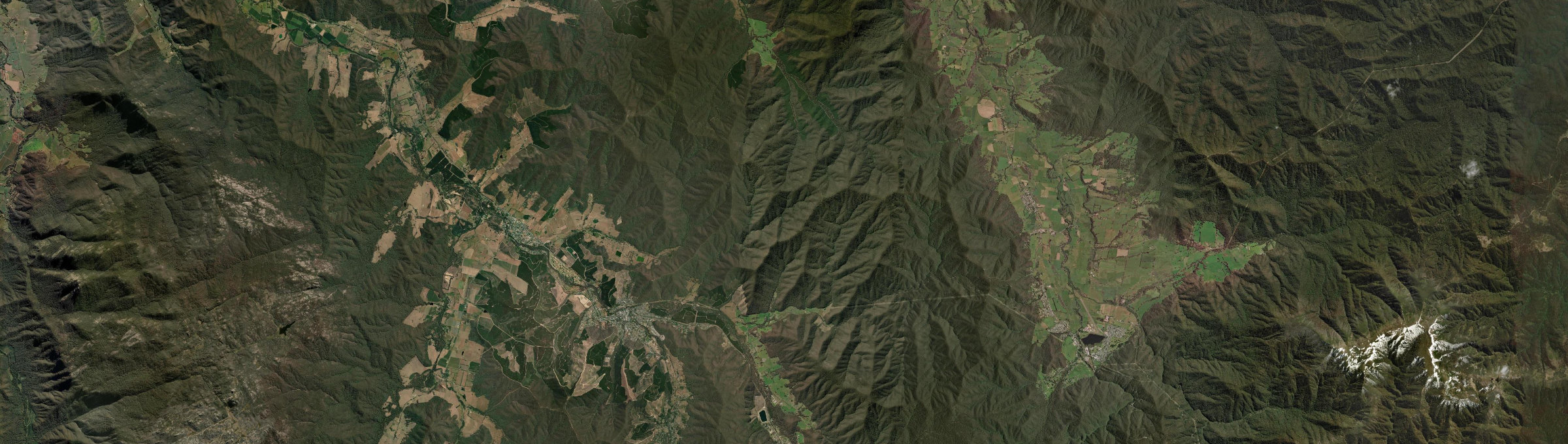 Aerial view of Bright (Vic.), VIC