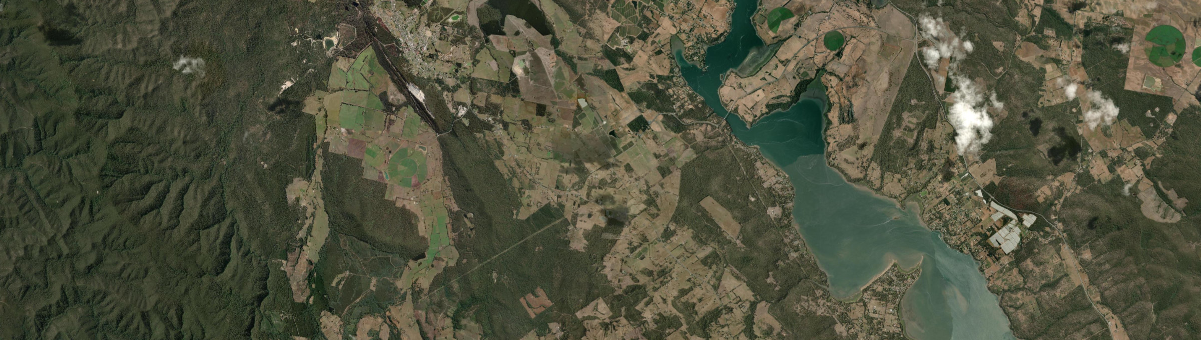 Aerial view of Sidmouth, TAS
